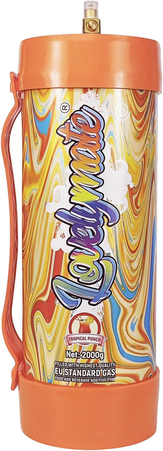 Whipped Cream Charger Tank 3.3L 2000G Whip Cream Charger Cylinder Food Grade Flavored (Tips Included) (2, Tropical Punch)