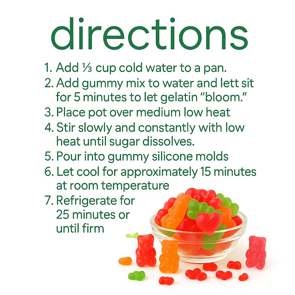 Simple Mixes Natural Gummy Mix, Healthy Snack, Dye-Free, No Gluten or Fat, Kosher, (3-Pack, Cherry)