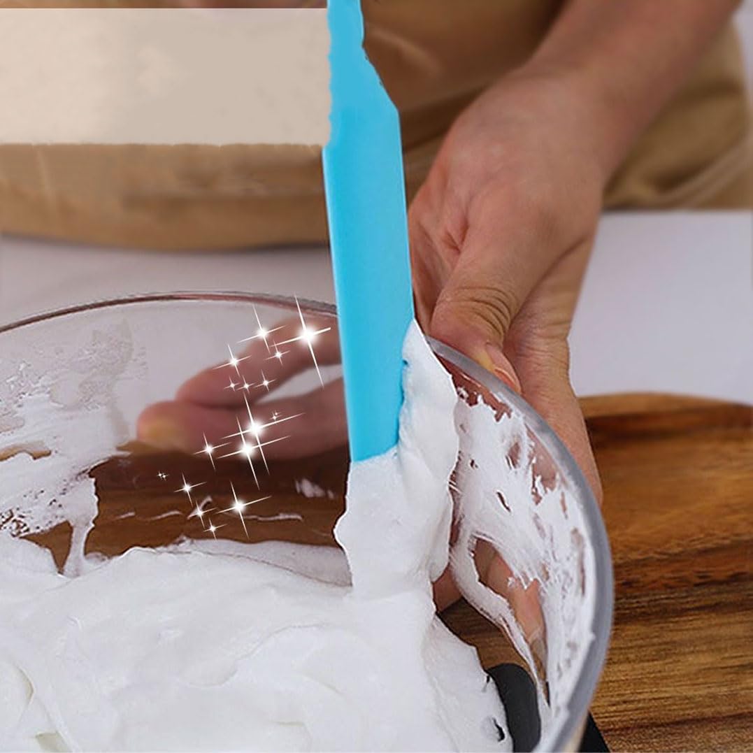 Silicone Spatula Set Heat Resistant Cake Cream Butter Spatulas Mixing Batter Scraper Non-Stick Flexible Baking Cooking Tool BPA-Free Multicolor Set of 5