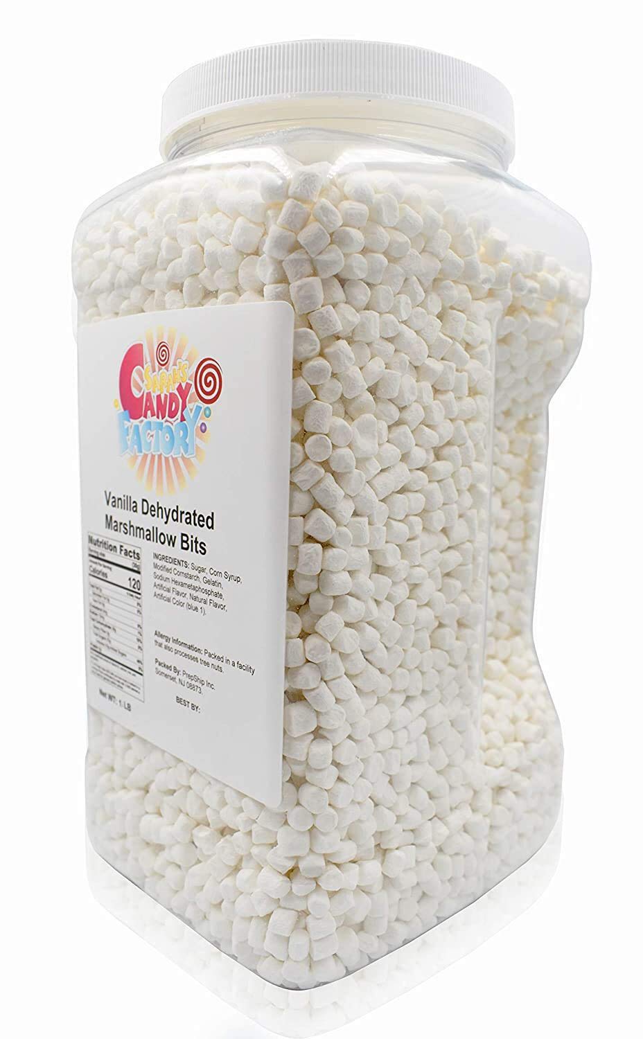 Sarah's Candy Factory Vanilla Mini Dehydrated Marshmallows in Jar, 1 Lb