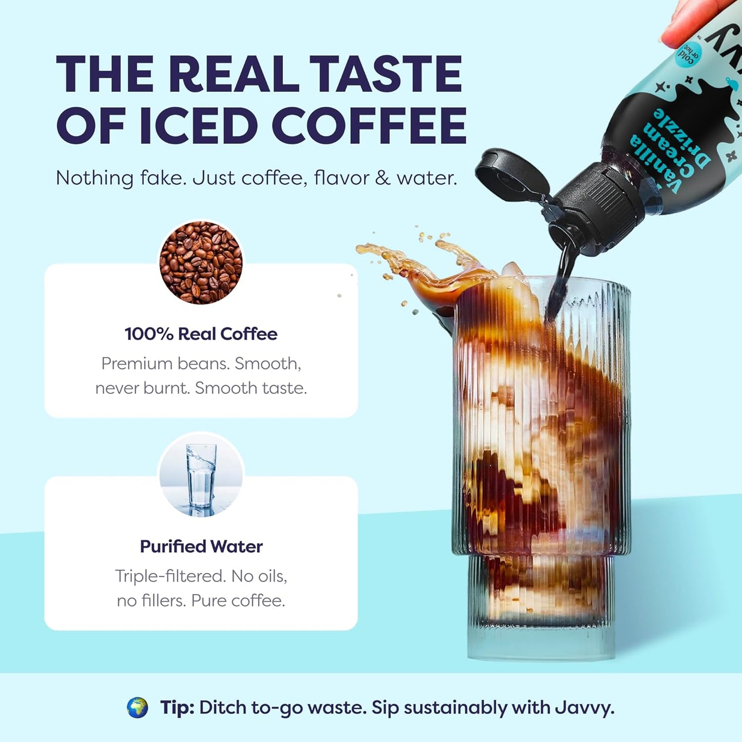 Coffee Concentrate - Limited Release Flavors - Cold Brew Coffee, Perfect for Hot or Iced Instant Coffees, Hot Drinks, Cold Brew Concentrate, 35 Servings - Iced Vanilla Cream Drizzle