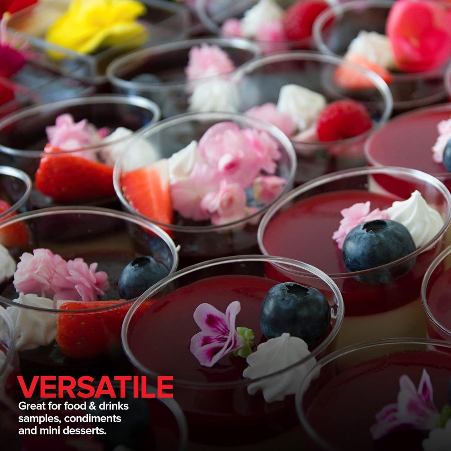 Stock Your Home 100 Pack - Mini Plastic Shot Glasses (1oz) Clear Disposable Cups for Jello Shots, Wine Tasting, Liquor, Whiskey, Pudding, Sample Cup for Halloween and Elegant Parties