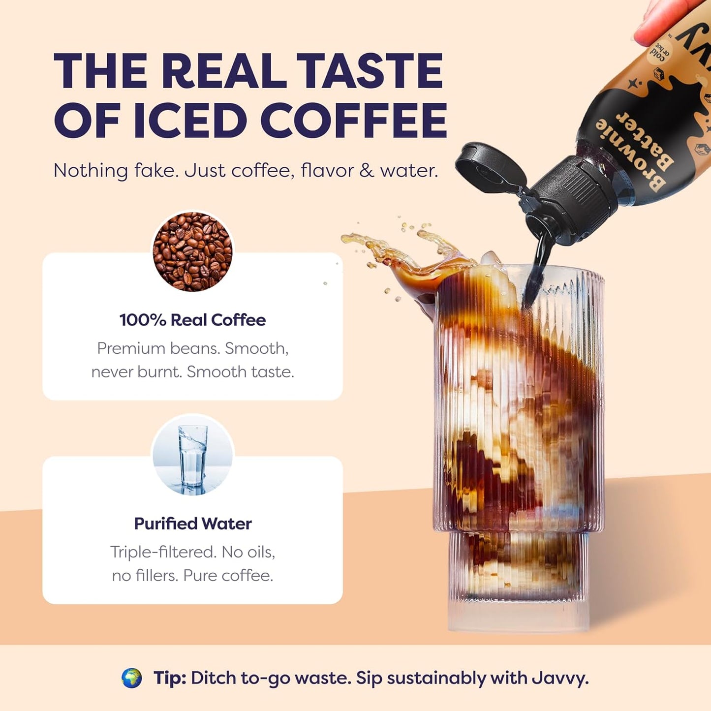 Coffee Concentrate - Limited Release Flavors - Cold Brew Coffee, Perfect for Hot or Iced Instant Coffees, Hot Drinks, Cold Brew Concentrate, 35 Servings - Brownie Batter