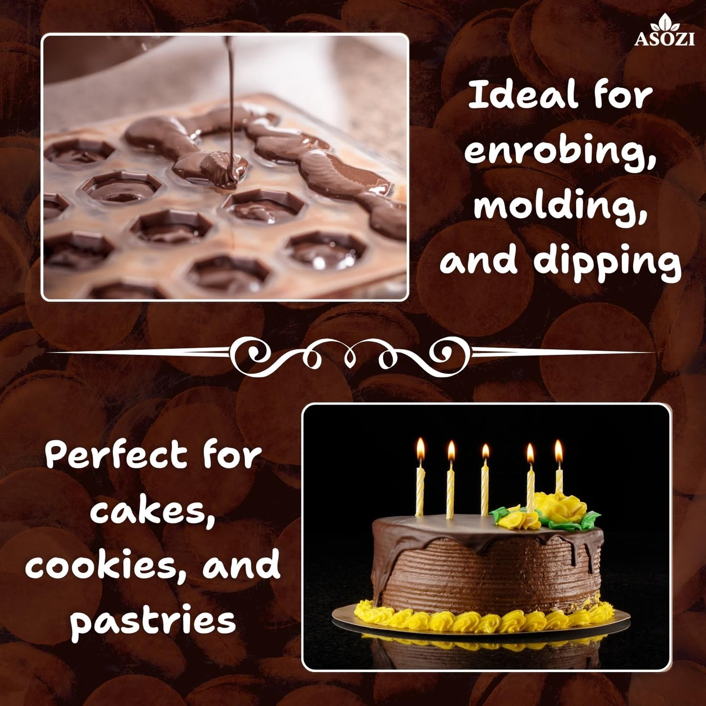 Milk Chocolate Melting Wafers 5lb - Premium Baking Chocolate Melts, Smooth Melting Chocolate Candy Melts for Dipping, Drizzling, Molding - Resealable Bag of Chocolate Melting Wafers