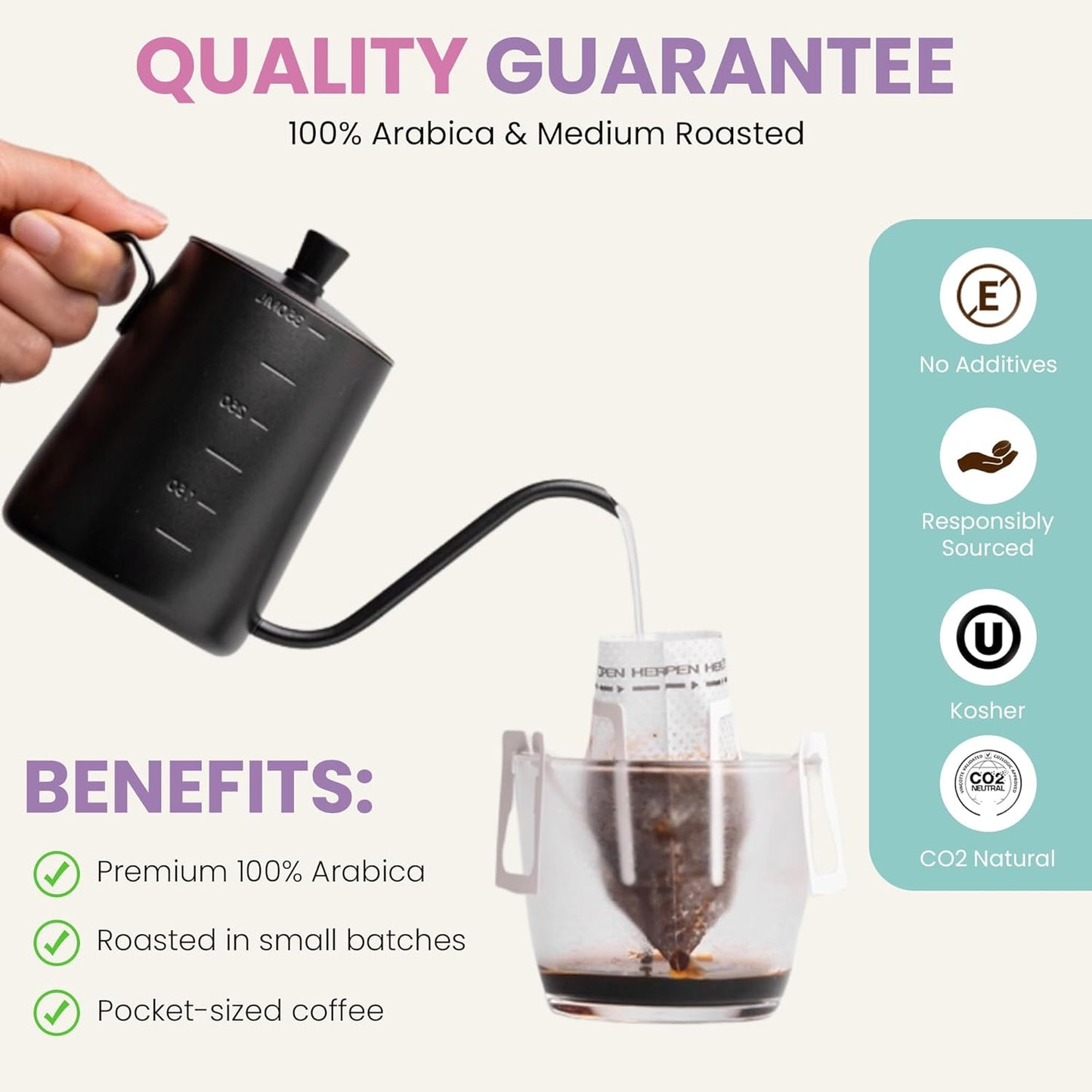 Mondo Drip Coffee Mix (10-Pack Variety), Single Serve Pour Over Filter Bags, Pre-Filled 100% Arabica, Medium Roast