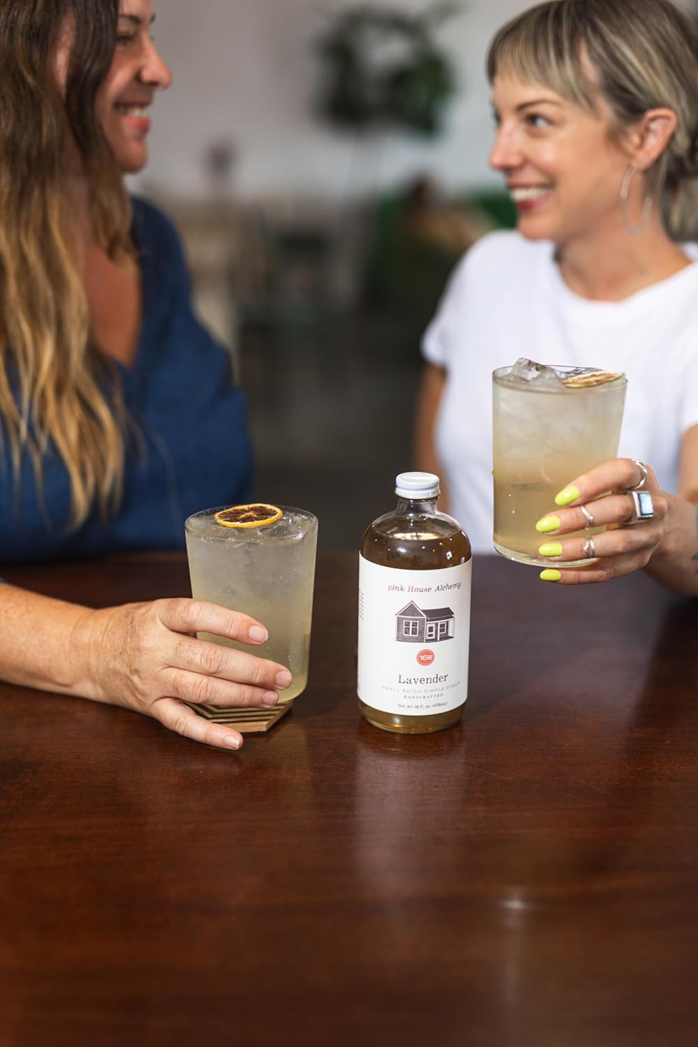 Pink House Alchemy Lavender Simple Syrup β 16oz Bottle β Handcrafted All-Natural Mixer for Coffee, Cocktails, Soda, Lemonade, Tea & Baking β Gluten-Free, Non-GMO, Vegan, Small Batch (LAV 1)