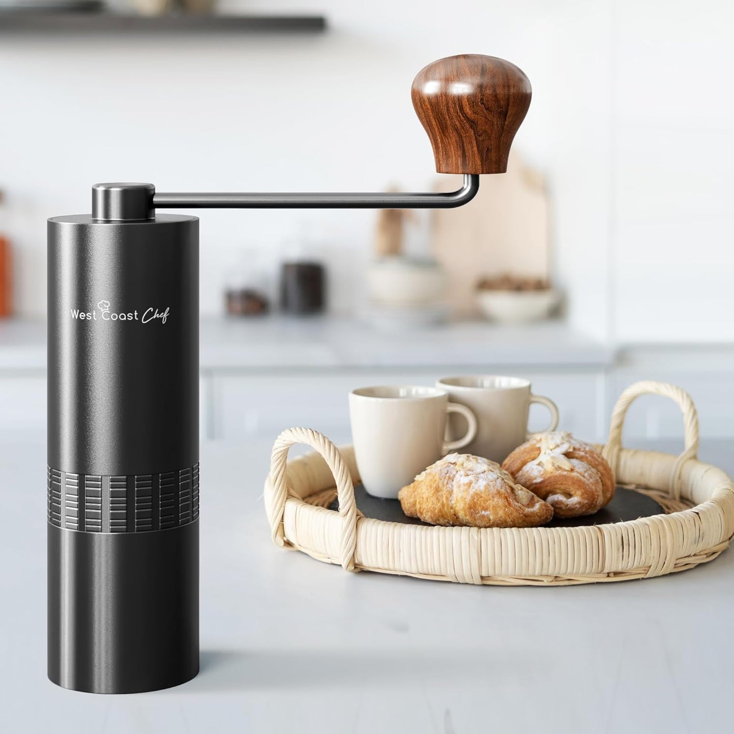 Manual Burr Coffee Grinder - Portable Espresso Hand Grinder for Travel