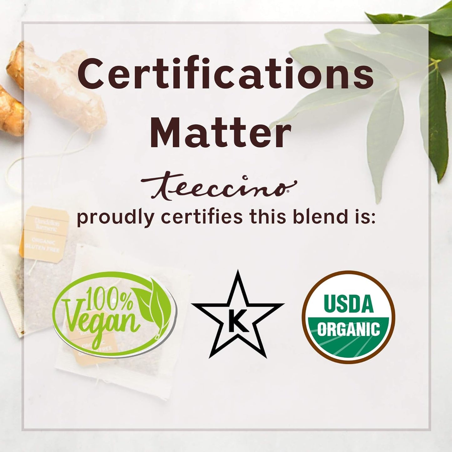 Teeccino Maca Chocolaté Chicory Coffee Alternative - Ground Herbal Coffee That’s Prebiotic, Caffeine Free & Acid Free, Dark Roast, 11 Ounce