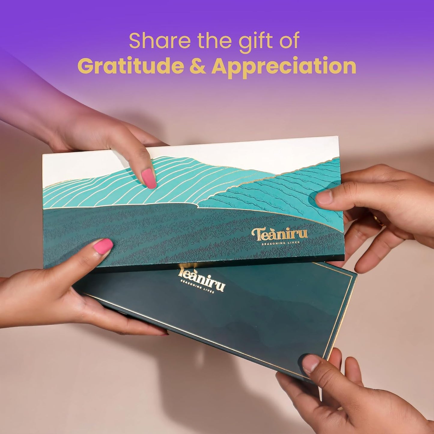 Teaniru, Gourmet Tea Collection – 6 Flavored Loose Leaf Set | 100% Pure Leaf with Real Ingredients | Gluten Free Tea – Brew it Hot or Cold, Serves up to 200 Cups | Gourmet Gift Sets | Thanks Giving