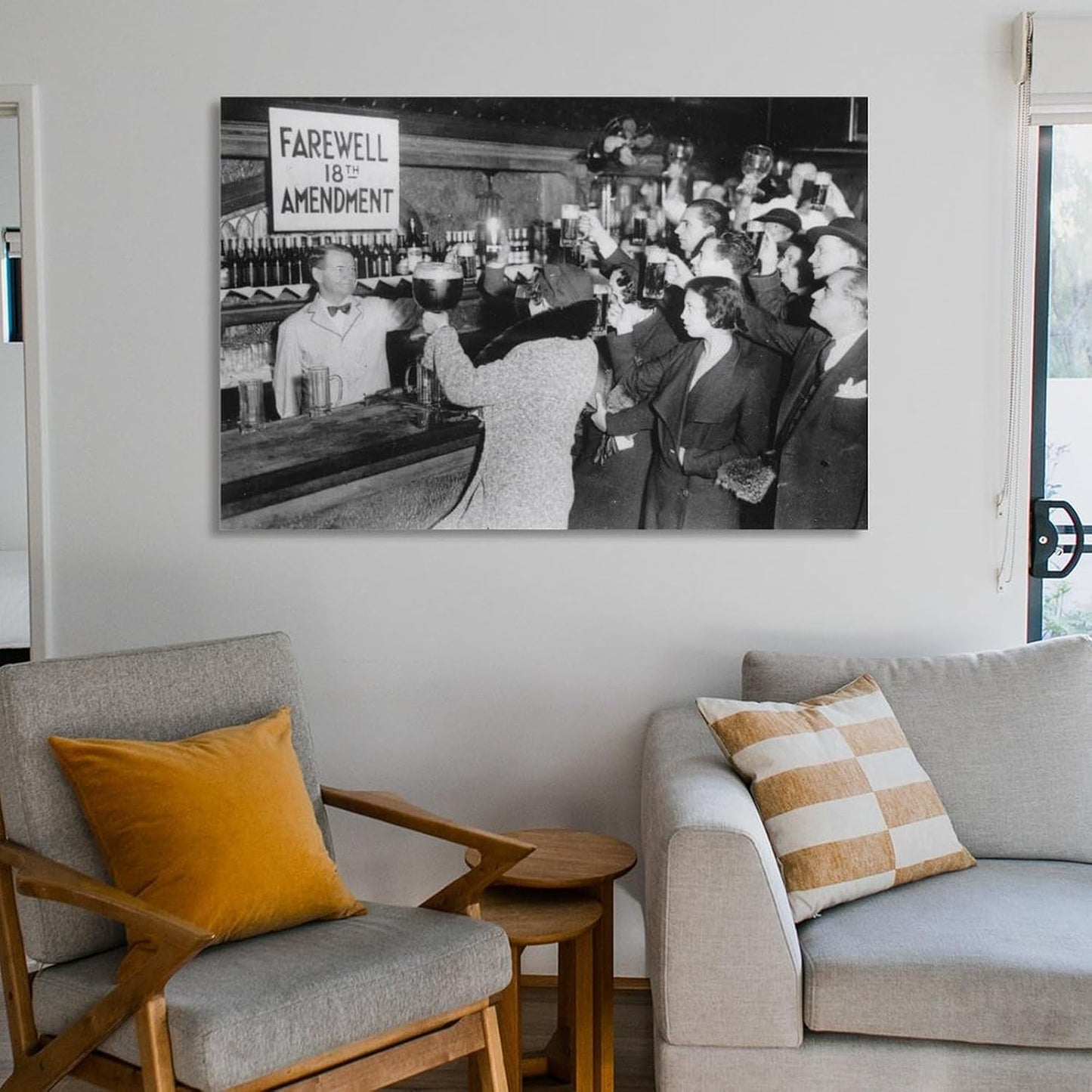 Toasting The End of Prohibition, Farewell 18th Amendment Canvas Printing Poster, Vintage Photo, For Cafe, Bar, Home Wall Art Decoration 08x12inch(20x30cm)