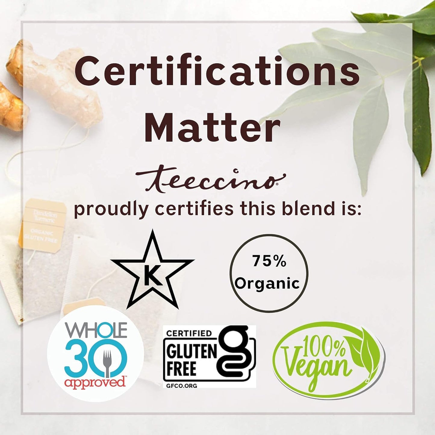 Teeccino Dandelion Mocha Herbal Coffee - Caffeine-Free Coffee Alternative with Prebiotics, Gluten Free, Acid Free - Medium Roast, 10 oz