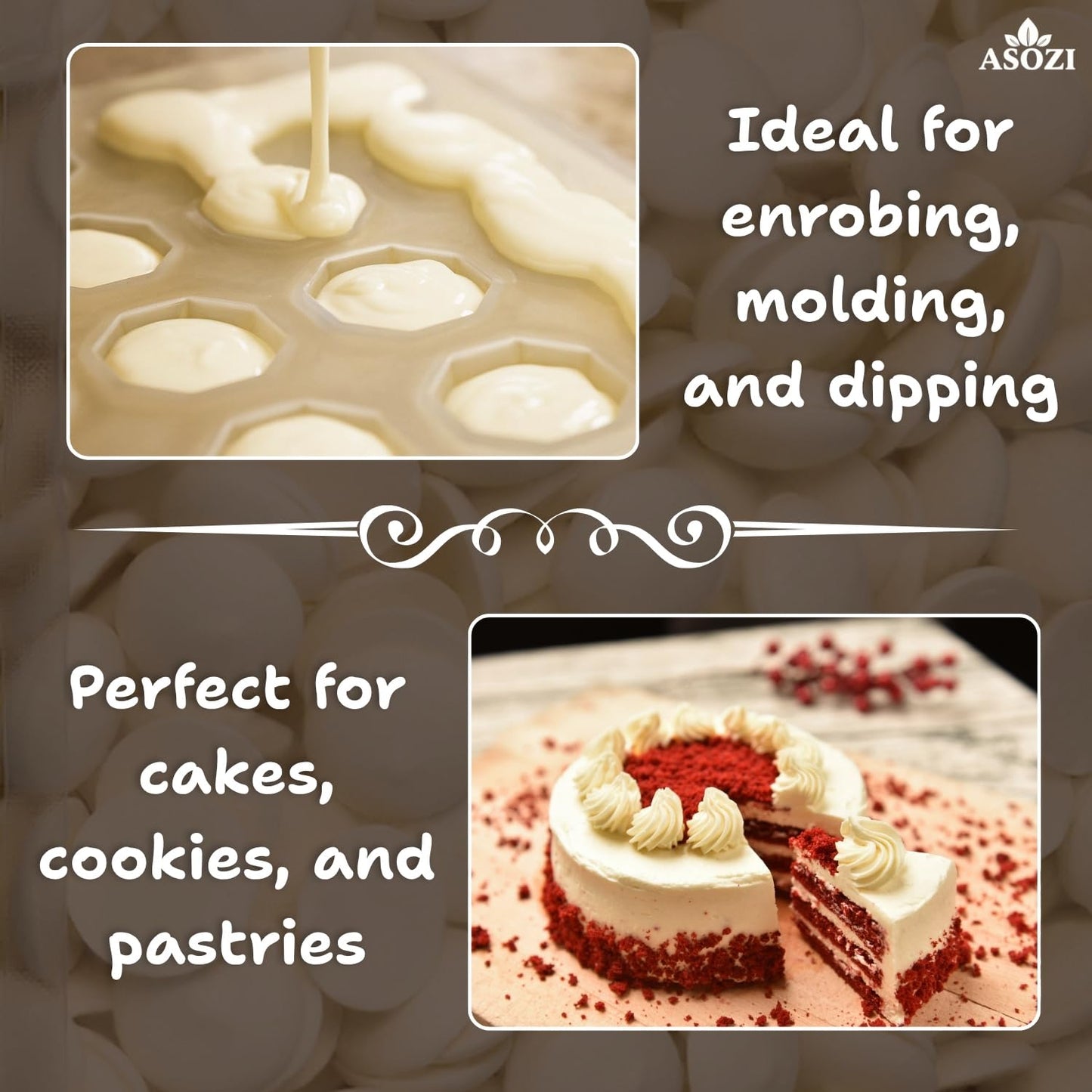 White Chocolate Melting Wafers 5lb - Premium White Chocolate Chips for Baking & Dipping - Smooth, Velvety Melting Chocolate for Chocolatiers & Bakers - Resealable Bag for Freshness