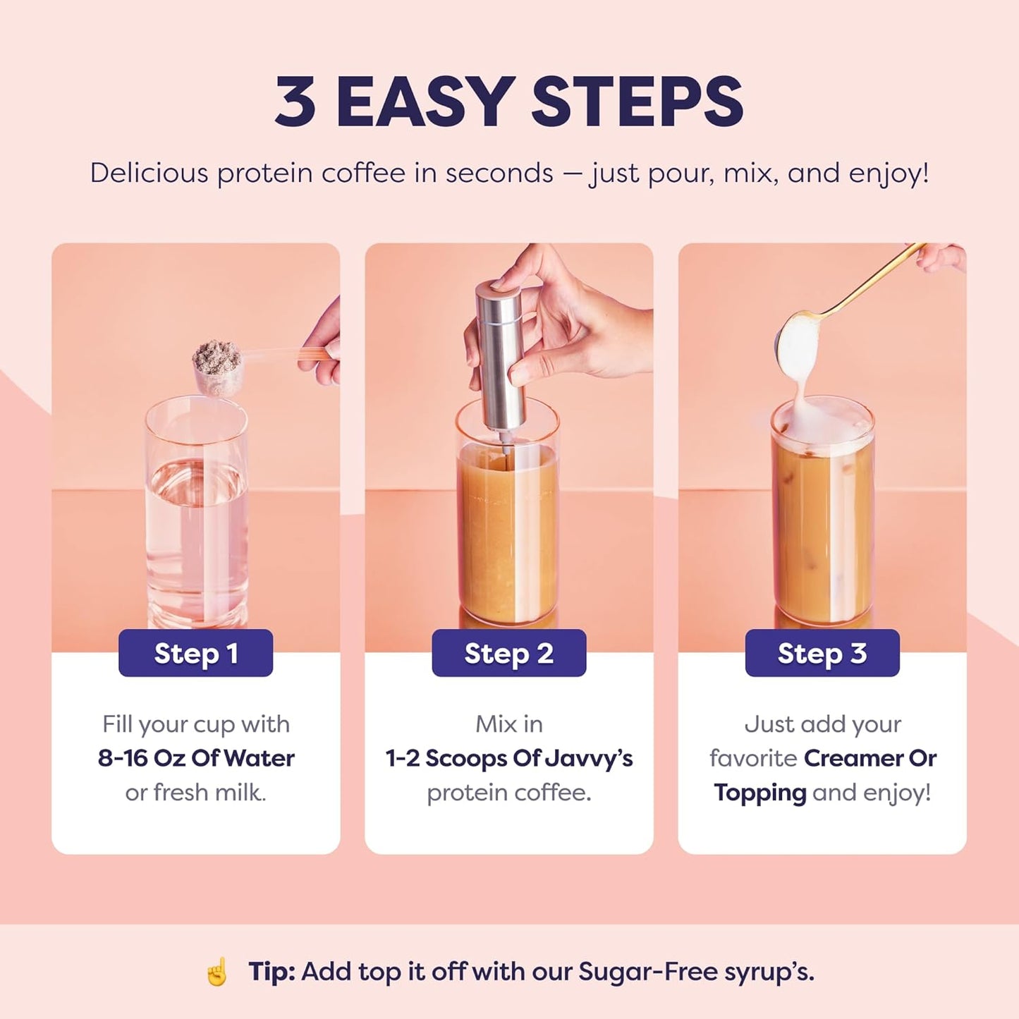 Hazelnut Protein Iced Coffee - Premium Whey Protein & Instant Iced Coffees - 100% Natural Cold Brew Coffee - Zero Artificial Flavors & Sweeteners, 80 mg Caffeine Per Serving, 0g of Sugar, 20 Servings