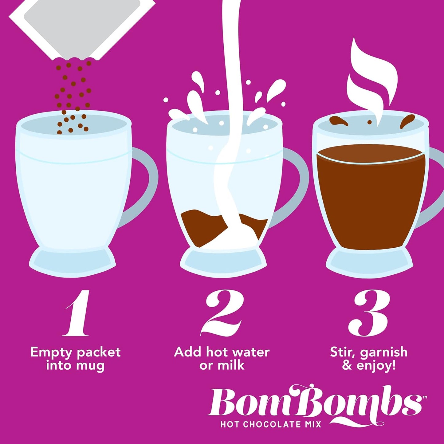 BomBombs, Hot Chocolate Mix Gift Set with Mini Cup Packaging, Dessert Flavors Include Rocky Road, Cookies Butter, Pumpkin Pie & More, Set of 12