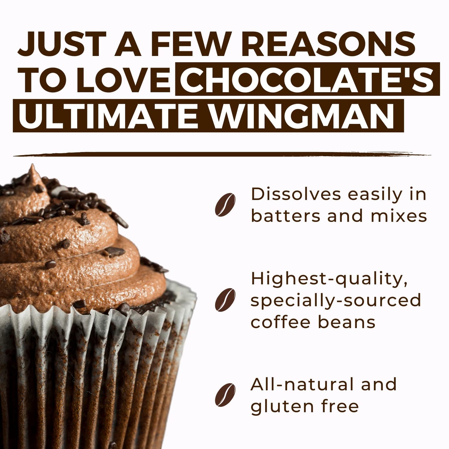 Espresso Powder for Baking - Achieve Rich Chocolate Flavor - Great for Baking - All-Natural - Fine Powder - Easily Dissolves - Gluten Free - Non-GMO - Convenient Resealable Pouch (7oz)