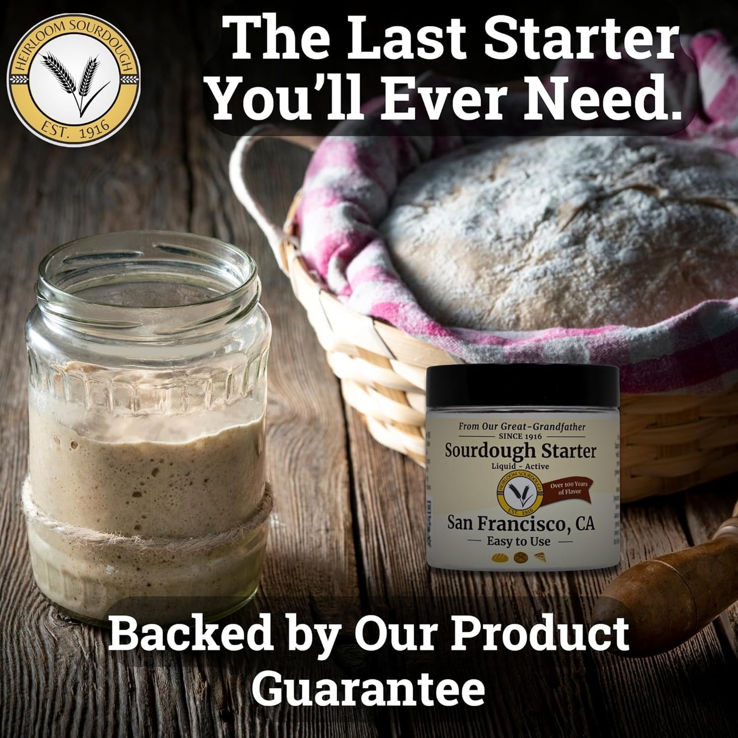 109 Year Old San Francisco Sourdough Starter Culture | Est. 1916 by our great-grandfather | Easy to follow instructions | Includes detailed instructions and recipe |