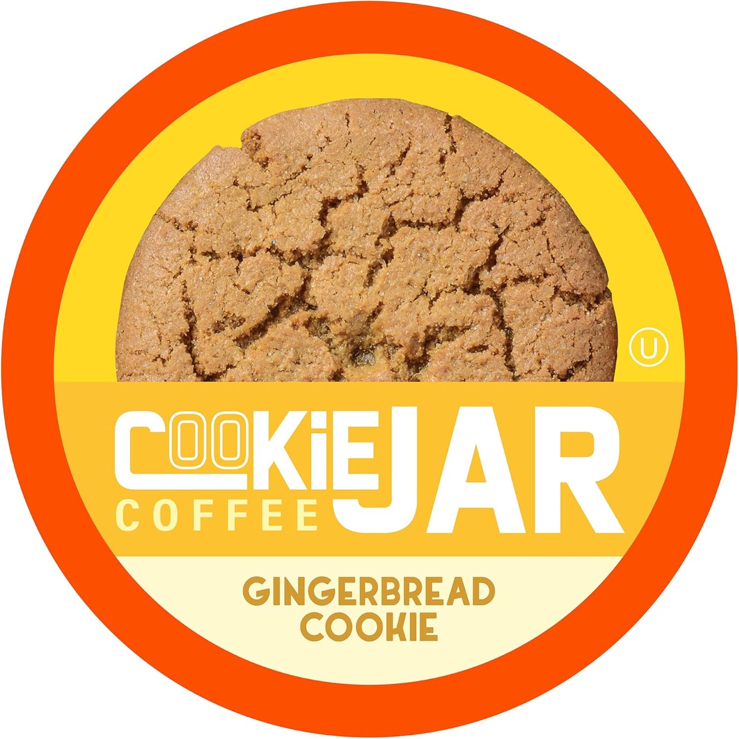 Cookie Jar Gingerbread Cookie Coffee Pods, 40 Single-Serve Pods, Compatible with Keurig K Cup Brewers, Gingerbread Flavor, Convenient Brewing, Smooth Aroma