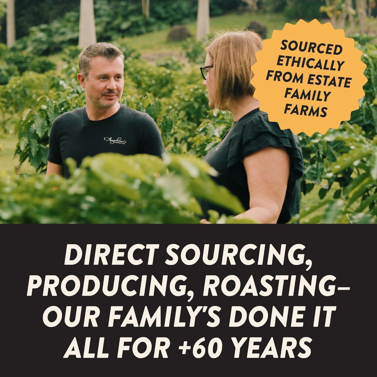 Angelino's Coffee Hawaiian Coffee Ground - Medium Roast Hawaiian Blend with Chocolaty Notes & Floral Undertones, 12oz - Premium Coffee Beans Ground for Freshness