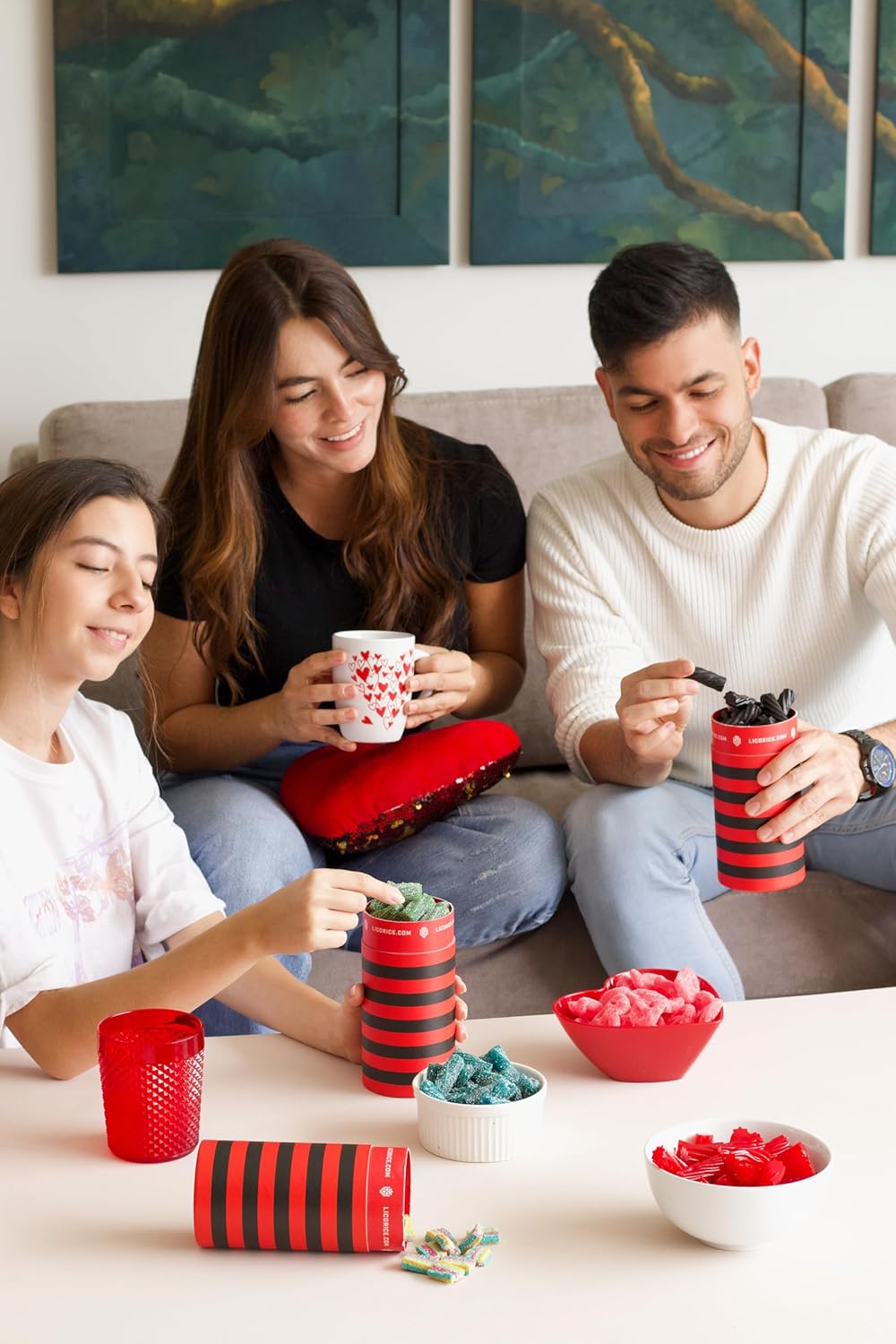 Licorice.com | Candy Gift Box | Soft & Chewy Australian Red, Black & Fruity Licorice | Yummy Strawberry, Green Apple & Raspberry | Great Gift Idea for Holidays and Birthdays | Pack of 3