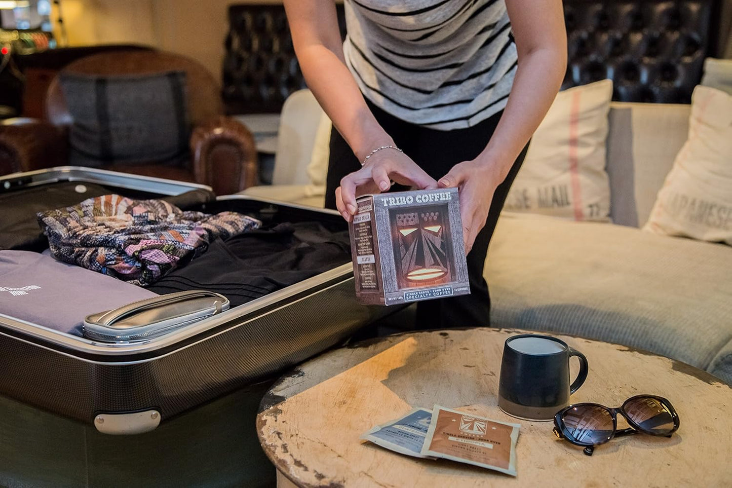 Tribo Coffee Single-Serve Portable Pour Over Drip Coffee - Papua New Guinea - 10 Servings (Medium-Dark Roast)