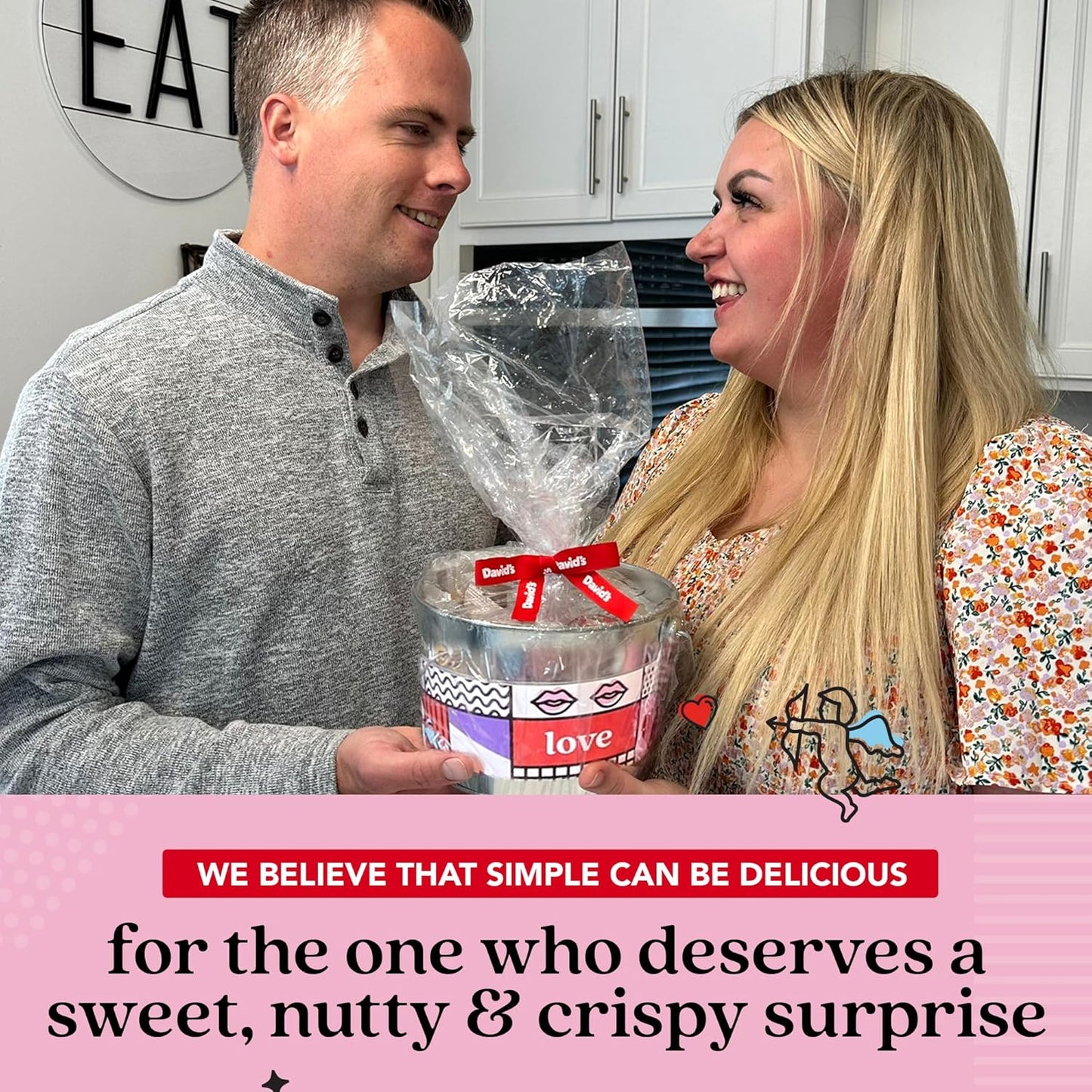 David’s Cookies Thin Crispy Cookies and Butter Pecan Meltaways Gift Bucket - Delicious Gourmet Food Gift For Her, Him and Family 1.3Lbs