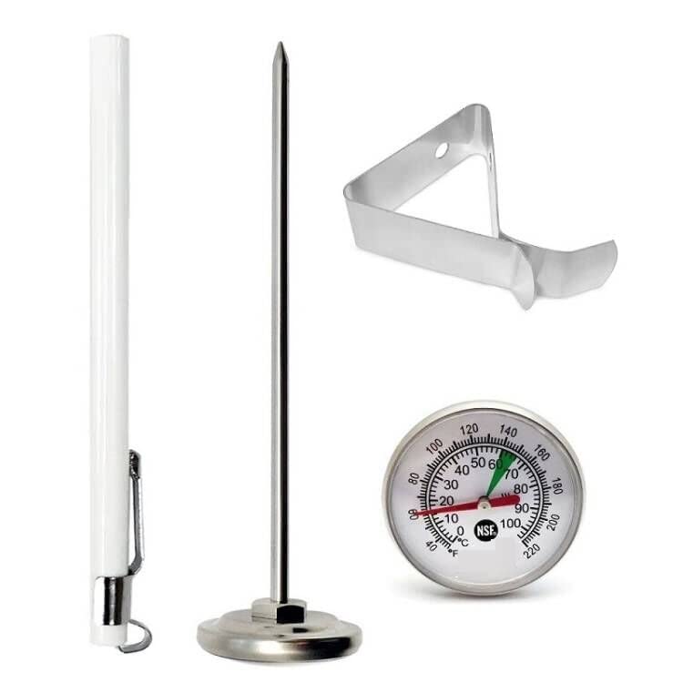 1 3/8 Inch Dial Milk Coffee Food Thermometer with Clip,Best Instant Read Thermometer for The Coffee Drinks,Chocolate Milk Foam,Meat Cooking