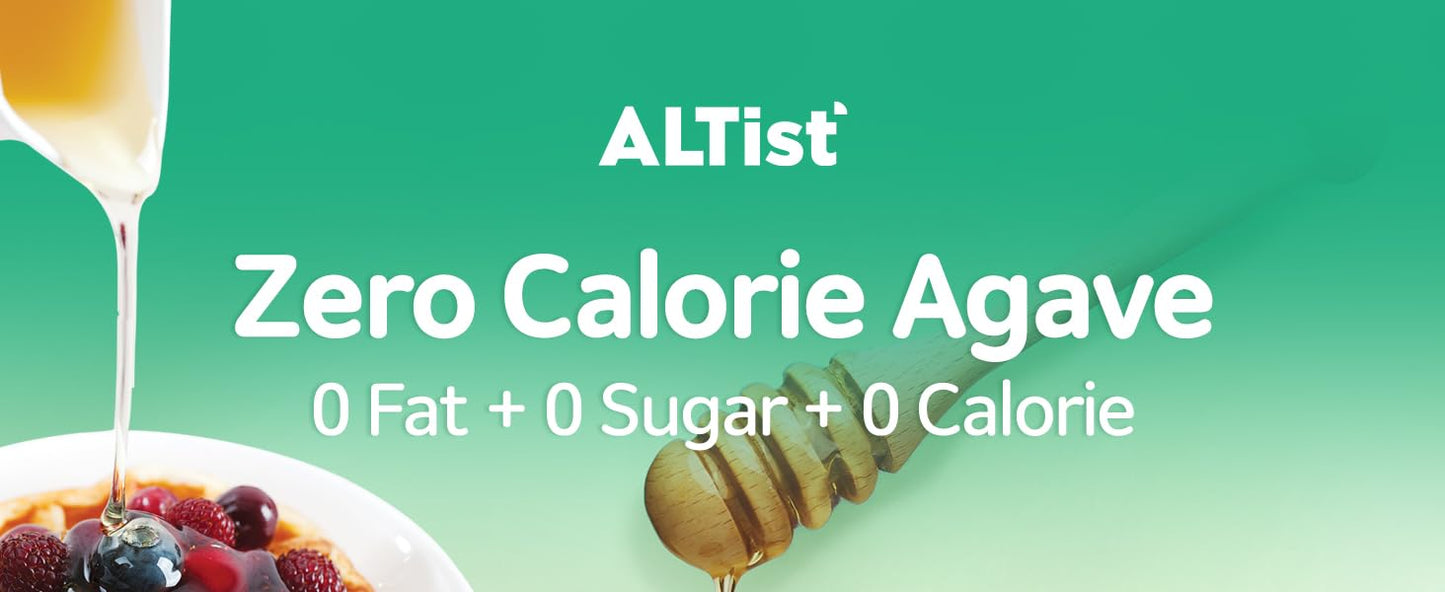 ALTist Allulose Syrup Sweetener – Zero Calorie Liquid Sugar Alternative, Keto, Vegan, Non-GMO, Plant-Based | 1:1 Sugar Replacement, No Net Carbs, Zero Fat, 17.7 fl oz x 2 Bottle - Agave