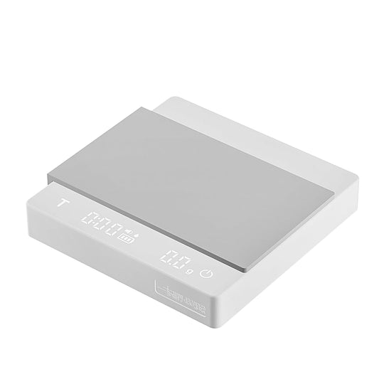 MHW-3BOMBER Mini Coffee Scale with Timer, 2kg/0.1g Rechargeable Espresso Scale,White Coffee Bean Scale with Manual/Smart Modes,Portable for Travel, ES6034W