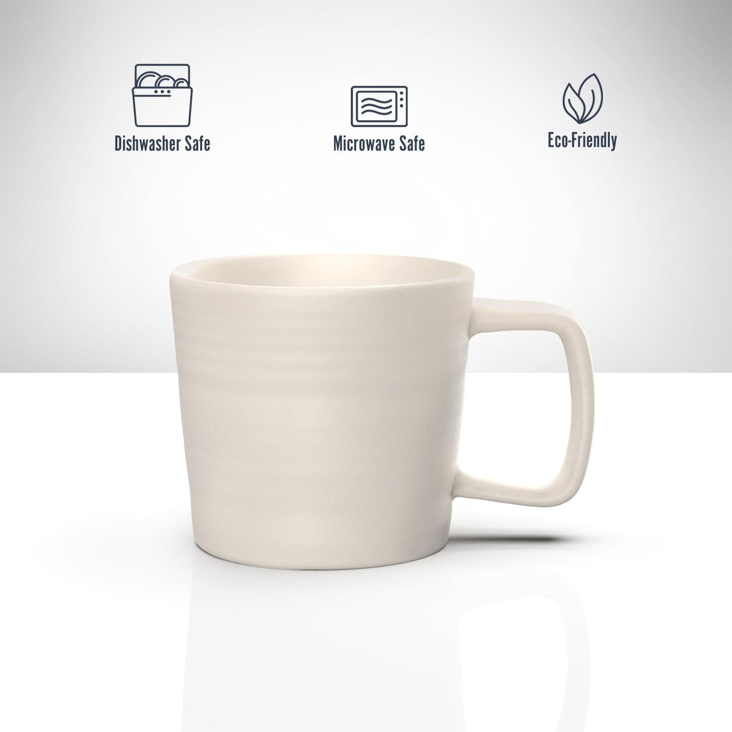 Francois et Mimi Pour Over Drip Coffee Maker Gift Set with Two Coffee Mugs, Non-Electric Pour Over Coffee Dripper, Easy Manual Brew Maker, Dishwasher and Microwave Safe, Filters not included (Ivory)