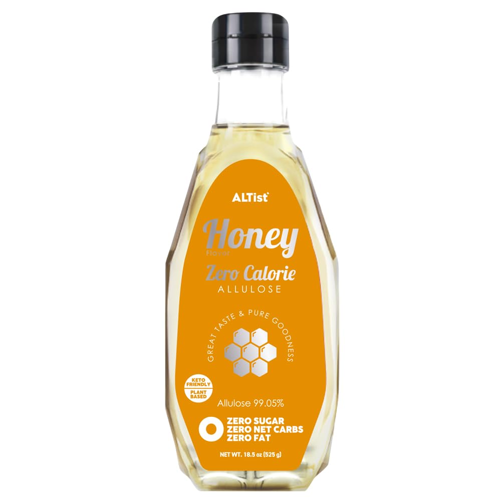 ALTist Allulose Syrup Sweetener – Zero Calorie Liquid Sugar Alternative, Keto, Vegan, Non-GMO, Plant-Based | 1:1 Sugar Replacement, No Net Carbs, Zero Fat, 17.7 fl oz - Honey