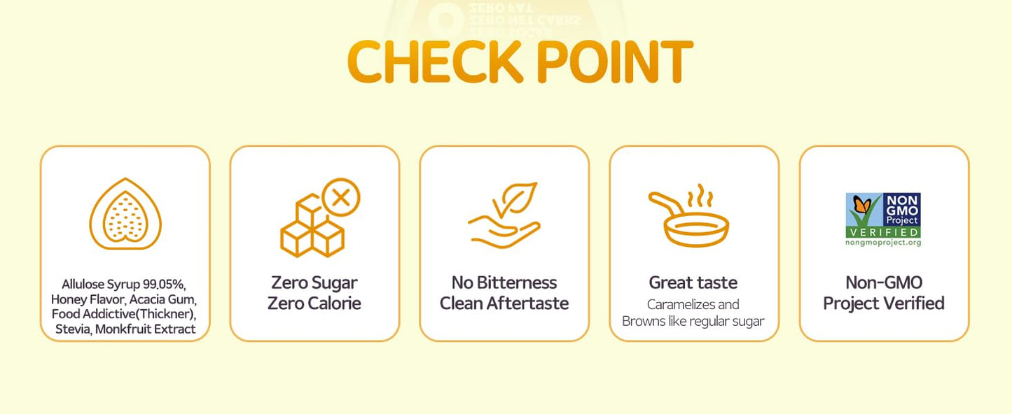 ALTist Allulose Syrup Sweetener – Zero Calorie Liquid Sugar Alternative, Keto, Vegan, Non-GMO, Plant-Based | 1:1 Sugar Replacement, No Net Carbs, Zero Fat, 17.7 fl oz x 2 Bottle - Honey