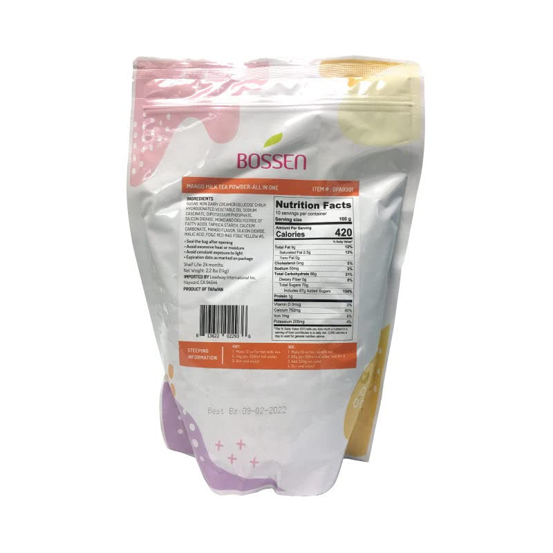 Bossen Bubble Tea All-in-One Powder Mix (Mango)