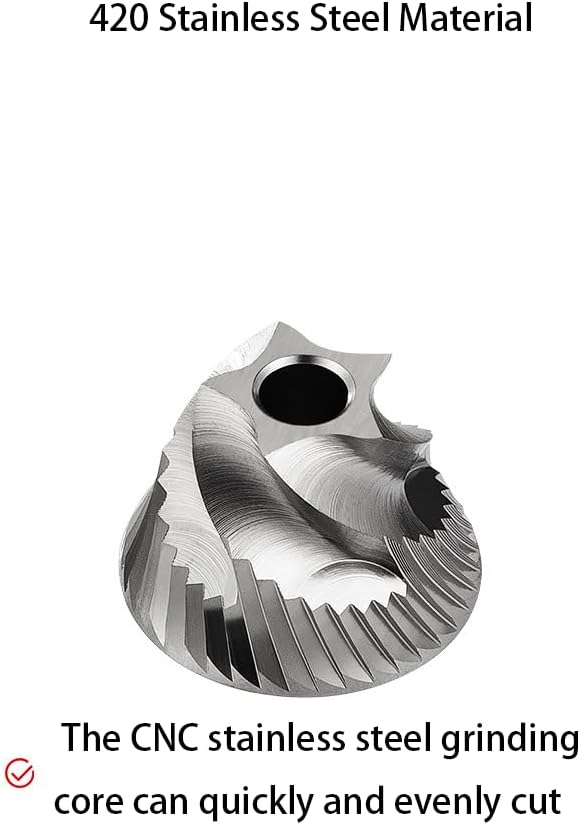 Premium Manual Coffee Grinder, Black Textured Body with Wooden Handle, Stainless Steel Burr, 17.5cm Height, 5cm Width (Black)