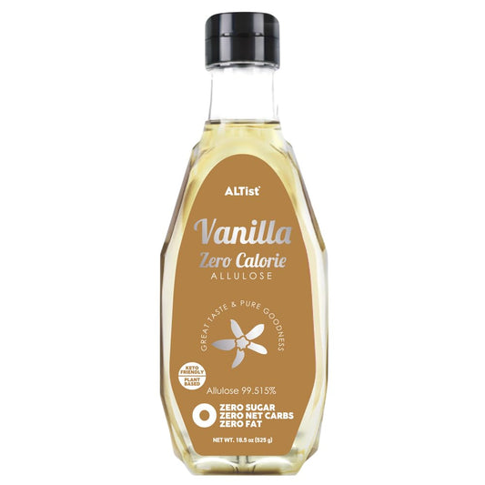 ALTist Allulose Syrup Sweetener – Zero Calorie Liquid Sugar Alternative, Keto, Vegan, Non-GMO, Plant-Based | 1:1 Sugar Replacement, No Net Carbs, Zero Fat, 17.7 fl oz - Vanilla