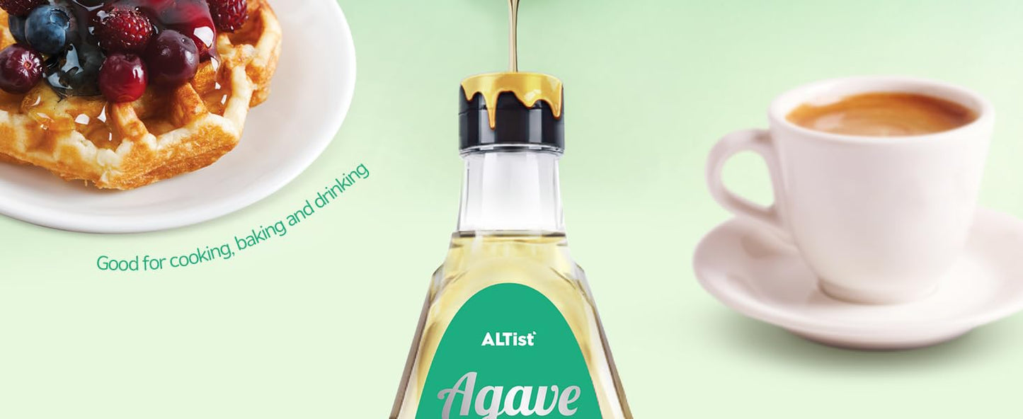 ALTist Allulose Syrup Sweetener – Zero Calorie Liquid Sugar Alternative, Keto, Vegan, Non-GMO, Plant-Based | 1:1 Sugar Replacement, No Net Carbs, Zero Fat, 17.7 fl oz x 2 Bottle - Agave