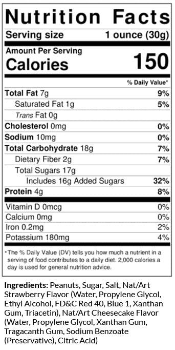 C.J. Dannemiller Strawberry Cheesecake Peanuts, Bulk 10 LB Box, Sweet and Creamy Peanuts Great For Snacking, Trail Mix, Cooking