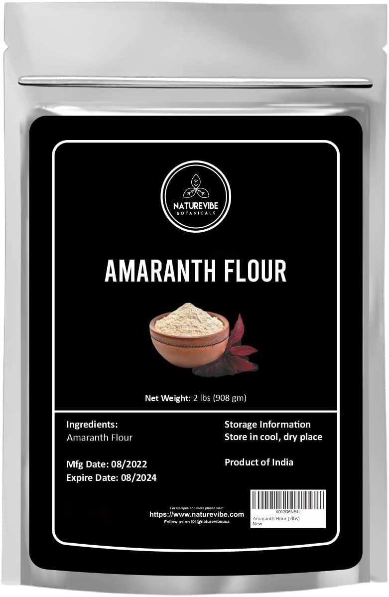 Naturevibe Botanicals Amaranth Flour 5 lb | 100% Whole Grain Gluten-Free Flour | High Protein & Fiber | Non-GMO | Ideal for Baking, Rotis, Pancakes, Breads & Healthy Gluten-Free Cooking