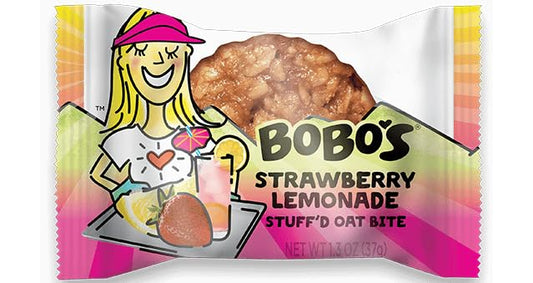 Bobo's Oat Bites Stuff'd Strawberry Lemonade, Pack of 30 (1.3 oz Bites), Gluten Free Whole Grain Rolled Oats