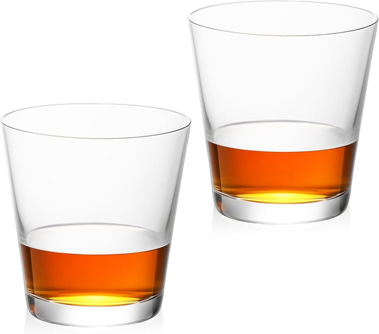 KAMMAK Shot Glasses Set of 2, 330ml/11.1oz Clear Espresso Shot Glass with Heavy Base for Bar Restaurants Home, Small Whiskey Shot Glass for Vodka, Whiskey, Tequila, Spirits & Liquors