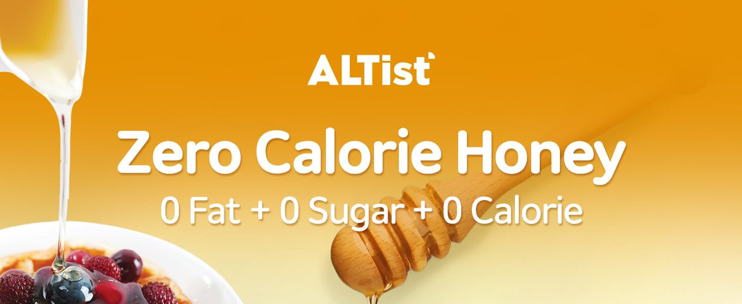 ALTist Allulose Syrup Sweetener – Zero Calorie Liquid Sugar Alternative, Keto, Vegan, Non-GMO, Plant-Based | 1:1 Sugar Replacement, No Net Carbs, Zero Fat, 17.7 fl oz - Honey