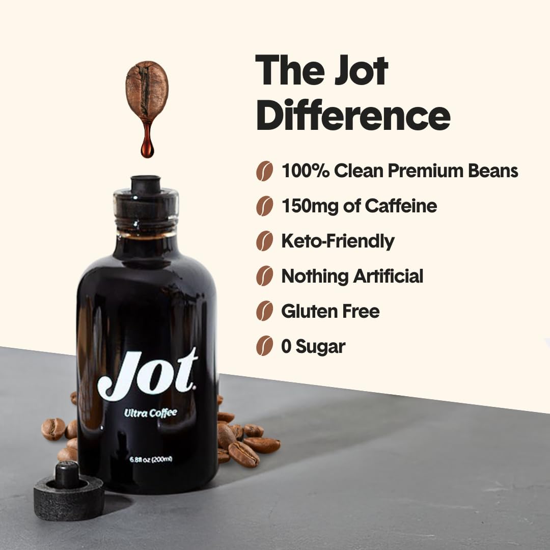 Jot Coffee Concentrate Trio (Caramel/Mocha/Vanilla 3pk) – High Caffeine Cold Brew, Iced & Hot Coffee, Instant Espresso – Makes 14 Cups Concentrated Coffees