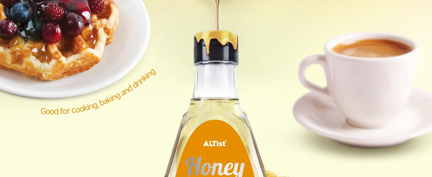 ALTist Allulose Syrup Sweetener – Zero Calorie Liquid Sugar Alternative, Keto, Vegan, Non-GMO, Plant-Based | 1:1 Sugar Replacement, No Net Carbs, Zero Fat, 17.7 fl oz x 2 Bottle - Honey