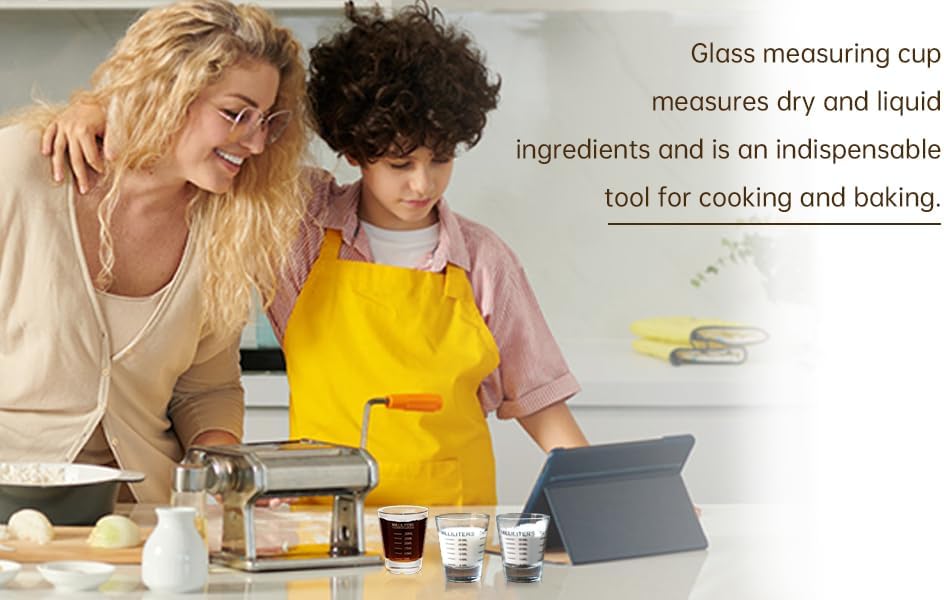 Shot Glasses Measuring cup Liquid Heavy Wine Glass Espresso Shot Glass 26-Incremental Measurement 1oz, 6 Tsp, 2 Tbs, 30ml (2 pack-black 30ml)