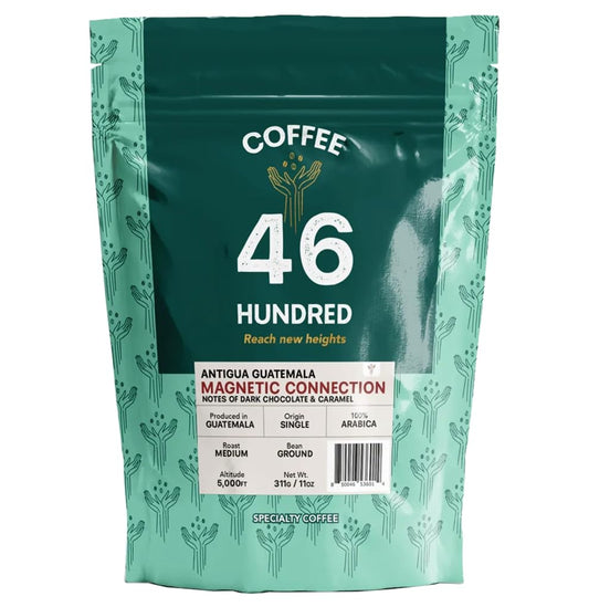 COFFEE 46 HUNDRED® Antigua Guatemala Ground Bean Specialty Coffee from Guatemala - 100% Arabica Single Origin - Medium Roast - 311g/11oz - High Altitude Coffee - Grown at 5,000 ft