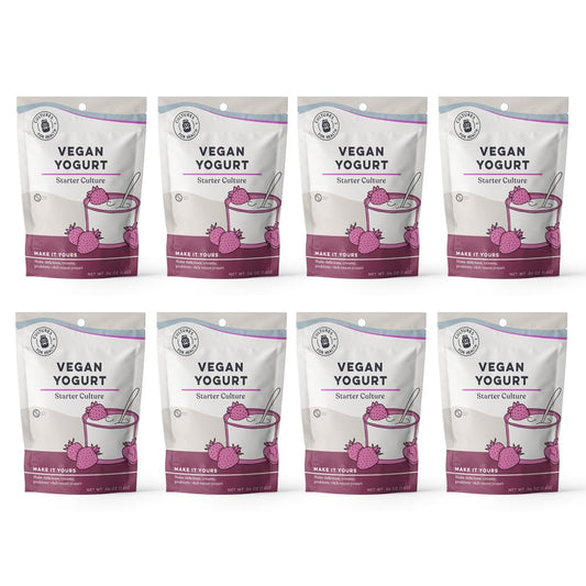 Cultures for Health Vegan Starter Culture | 32 Dairy-Free Direct-Set Packets for Creamy Plant-Based Yogurt | Probiotic for Gut Health