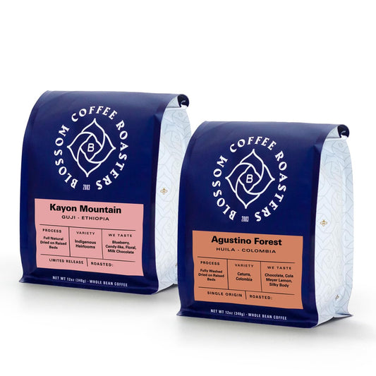 Bean Box Coffee Sampler - Light Roast, 2-Pack, Freshly Ground, Gourmet Coffee
