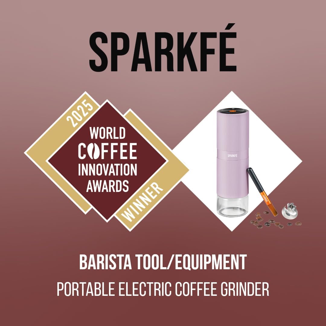 Portable Electric Coffee Grinder, Rechargeable Handheld Grinder with Stainless Steel Conical Burr, Adjustable Grind Settings, for Espresso, Moka, Pour Over, French Press, Cold Brew, Lilac