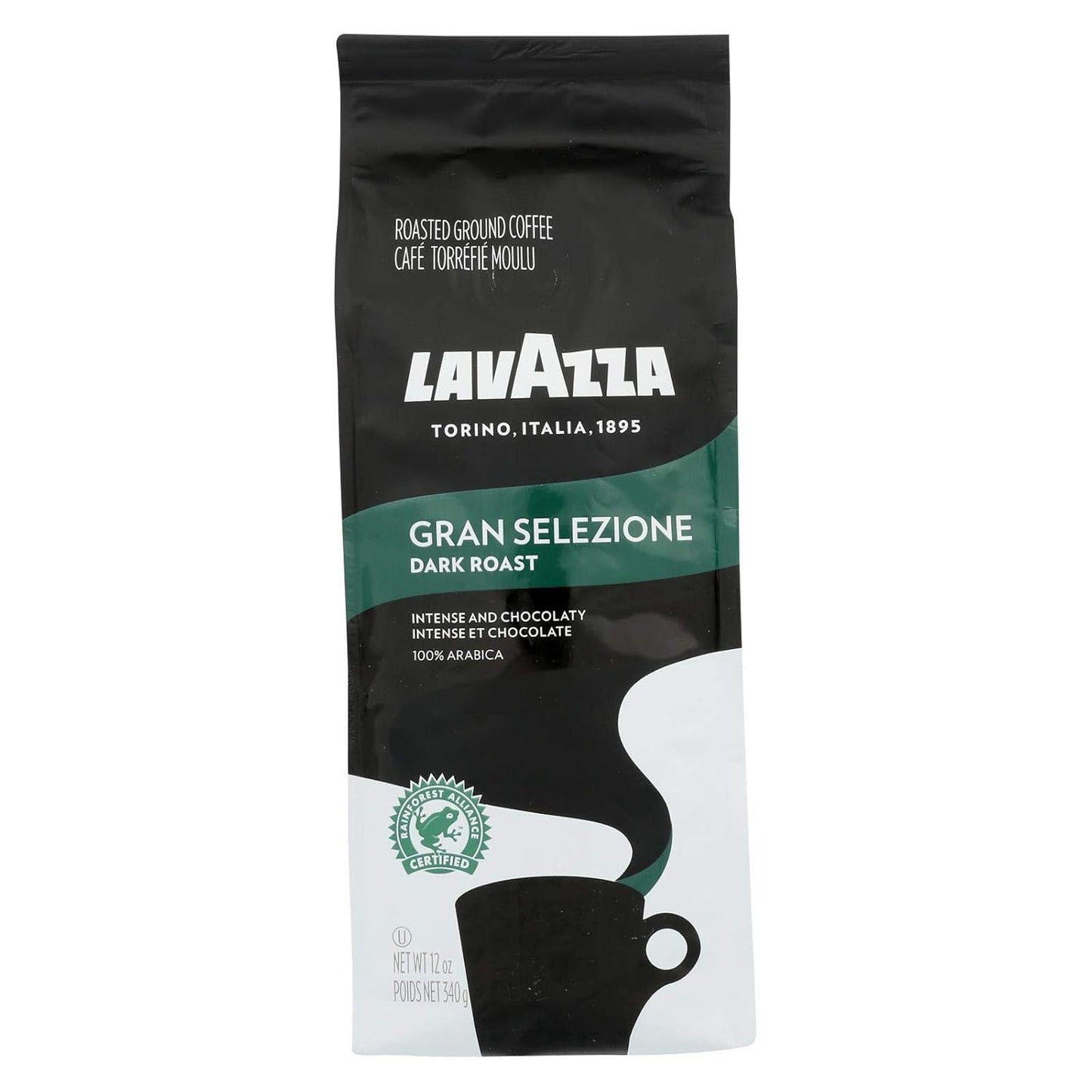 Lavazza Gran Selezione, Dark Roast Coffee, Grnd 12 Oz, Each