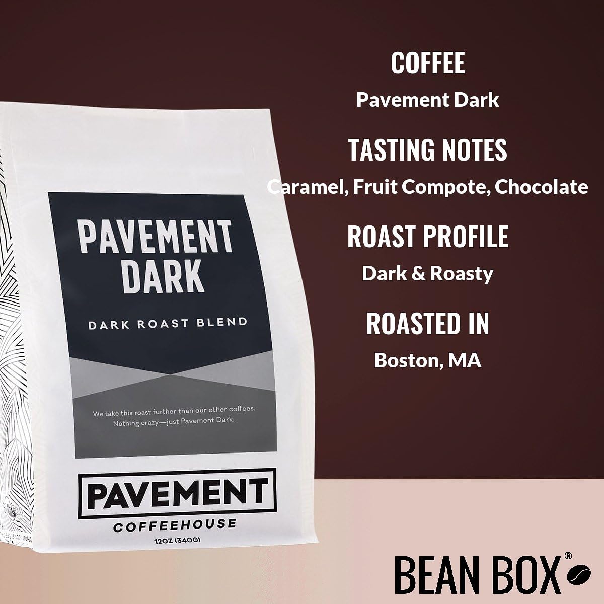 Bean Box Boston Coffee Sampler, 2-Pack - Roasted by Pavement Coffeehouse, Gourmet Arabica Coffee, Variety Pack - Freshly Ground