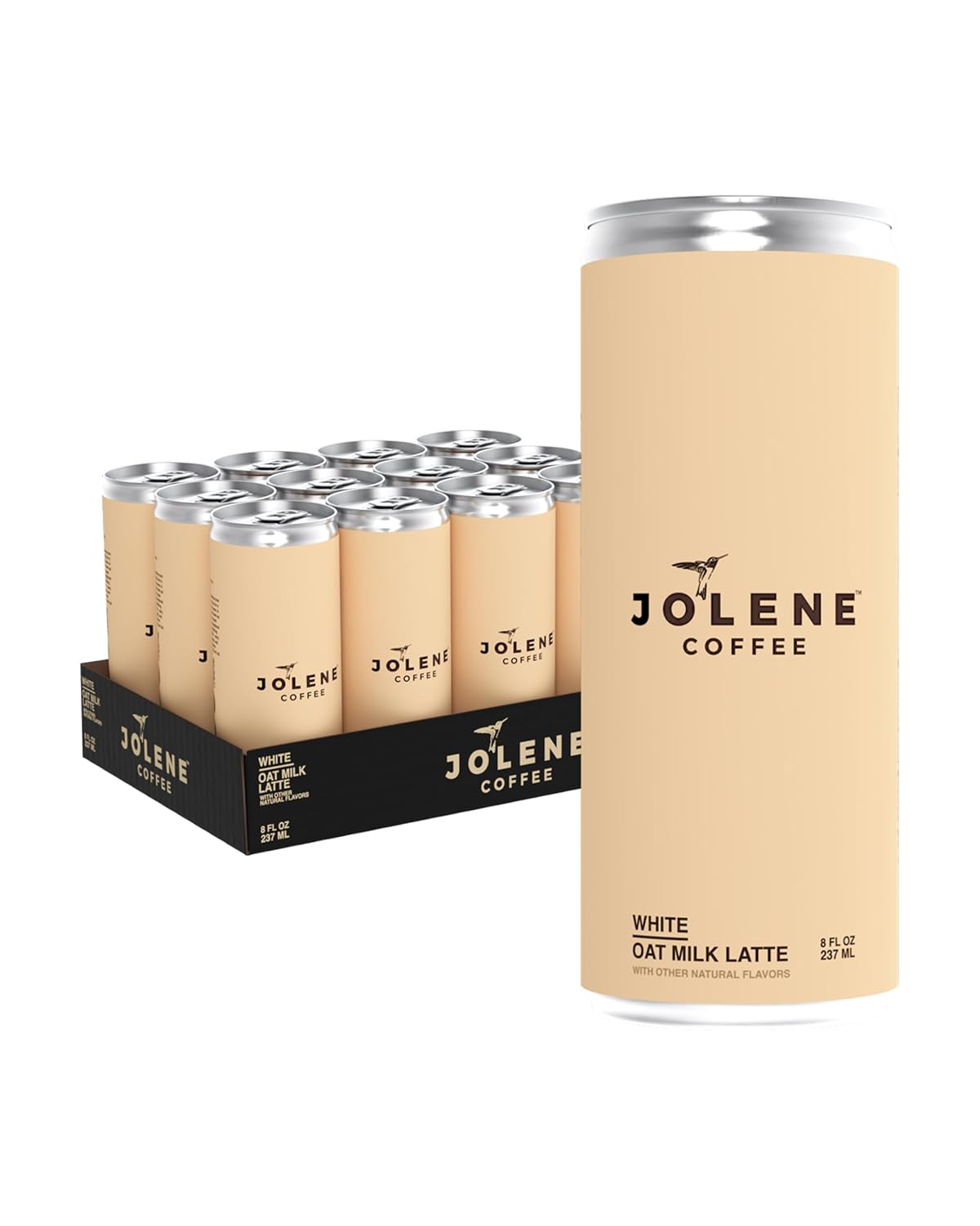 Jolene Coffee – Oat Milk Latte | 8oz Cans | Smooth, Bold, Dairy-Free, Gluten-Free, Non-GMO (24 Cans, Oat Milk Latte)
